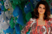 Clara Lago, en un acto contra el uso de plásticos, este miércoles en Madrid.-EFE / ZIPI