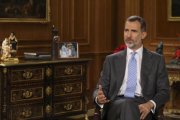 El rey Felipe VI, durante una intervención televisada.-EFE / BALLESTEROS
