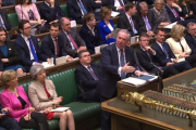Debate en el Parlamento británico el 29 de marzo del 2019.-AFP