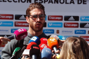 Ramos, este lunes en Las Rozas donde ha realizado las declaraciones sobre su relación con Piqué.-EFE / ZIPI