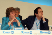 María Jesús Ruiz y Juan José Lucas en el 16 Congreso Popular en Valencia. ICAL-