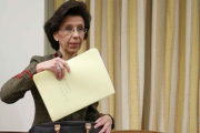 La presidenta del Tribunal de Cuentas, María José de la Fuente, durante una comparecencia en la comisión del Congreso.-CHEMA MOYA (EFE)