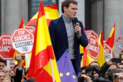 El líder de Ciudadanos, Albert Rivera, en la concentración de Madrid.-J.J. GUILLÉN (EFE)