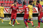 El Numancia lograba ante el Alcorcón su primer gol del curso en un partido que mereció ganar.-Valentín Guisande