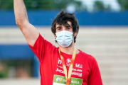 Mario Arancón, con la medalla de bronce del Campeonato de España. HDS