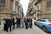 Participantes en la cita europea en las calles de Palermo. HDS