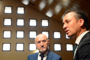 Andrés García (i) y Javier Blanco, ayer.-Álvaro Martínez