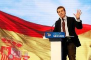 Pablo Casado, en un mitin en Alicante, este sábado.-EFE / MANUEL LORENZO