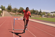 David José Pineda durante un entrenamiento en el Caep Soria.-VALENTÍN GUISANDE