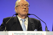 Jean-Marie Le Pen, durante una intervención en un mitin del FN en Marsella.-AFP / FRANCK PENNANT