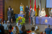 Celebración de los Santos Ángeles Custodios de la Policía Nacional en el Palacio de la Audiencia ayer. MARIO TEJEDOR