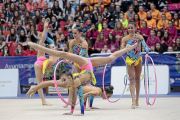 Gimnastas vallisoletanas durante el Campeonato de España de 2015 celebrado en Pisuerga.-JOSE C. CASTILLO