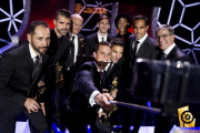 Pablo Machín junto a otros de los galardonados en la Gala de la LFP.-LALIGA