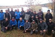 Grupo de pescadores presente en el pantano.-C.D. CAMPANO SORIANO