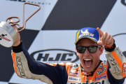 Marc Márquez (Repsol-Honda) consigue la décima victoria en el GP de Alemania.-AFP