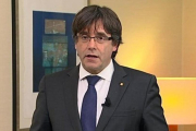 Puigdemont, en el mensaje grabado en Bélgica y emitido por TV-3 en el que condena los encarcelamientos de parte de su Govern.-/ PERIODICO