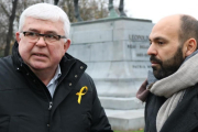 El líder de la ANC, Agustí Alcoberro, y el vicepresidente de Òmnium, Marcel Mauri.-BLANCA BLAY (ACN)