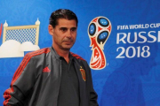 Hierro, en la conferencia de prensa que ofreció en el estadio Luzhniki de Moscú.-REUTERS / MAXIM SHEMETOV