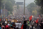 Manifestación para exigir la dimisión del presidente haitiano, Jovenel Moise.-EFE