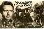 El cartel del filme franquista del 49 '¡El santuario no se rinde!'.-