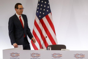 El secretario del Tesoro de EEUU, Steven Mnuchin, en la conferencia del G20.-RONALD WITTEK / EFE