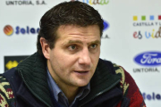 Palacios en la sala de prensa de Los Pajaritos. / A. Martínez-