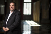 Junqueras, cuando era vicepresidente de la Generalitat, en el Palau, el 20 de septiembre del año pasado.-JORDI COTRINA