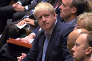 Boris Johnson, en una sesión del Parlamento el pasado jueves.-TV PARLAMENTO BRITÁNICO (EFE)