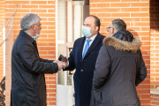 Cobo, en el centro, el día que fue a declarar como testigo.-GONZALO MONTESEGURO