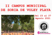 Cartel del Campus municipal voley playa.