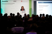 La subgobernadora del Banco de España Margarita Delgado interviene en la inauguración del XXVI Encuentro del Sector Financiero.-EFE / DAVID FERNÁNDEZ (EFE)