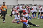 Algunas de las jugadas protagonizadas por el combinado aragonés, ayer, en el partido disputado ante Madrid B en el anexo de Los Pajaritos.-VALENTÍN GUISANDE