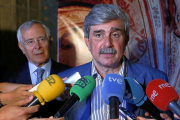 El rector de la Universidad de León, Juan Francisco García Marín, en la inauguración de los Cursos de Verano.-ICAL