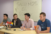 Flores, Cabrerizo, Romera y Salvador en la rueda de prensa de ayer.-