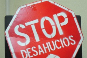 Cartel de la PAH (Plataforma de Afectados por la Hipoteca).-ARCHIVO STOP DESAHUCIOS