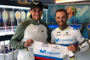 Encuentro entre Rafa Nadal y Alejandro Valverde.-MOVISTAR TEAM