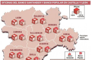 Oficinas del Banco Santander y Banco Popular en Castilla y León-EL MUNDO