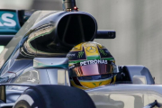 Lewis Hamilton, hoy en los ensayos del GP de Brasil.-AFP / MIGUEL SCHINCARIOL