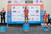 Marina Muñoz en el tercer puesto del podio del Europeo sub 23 celebrado hoy en Rumanía. HDS