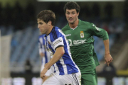 Pablo Hervías en un encuentro con la Real Sociedad.-Lusa-DV