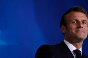 Macron en la rueda de prensa que ha ofrecido este viernes en Bruselas.-AFP / KENZO TRIBOUILLARD