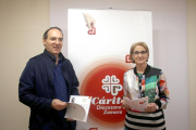 Antonio Jesús Martín; Delegado Episcopal y Mercedes Morán; Directora de Cáritas, presentan el Día de la Caridad.-ICAL