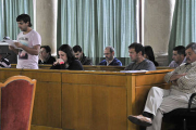 El momento del veredicto del Jurado Popular, ayer en la sala de vistas de la Audiencia Provincial de Soria. / VALENTÍN GUISANDE-