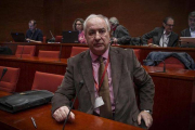 Ramon Pedrós, exjefe de prensa de Jordi Pujol, este lunes en la comisión de investigación del Parlament.-Foto: CARLOS MONTAÑÉS