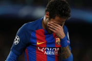 Neymar, en el Camp Nou, ante la Juventus.-PAU BARRENA