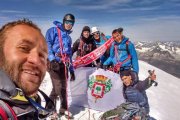 Los sorianos durante su expedición al Mont Blanc. -