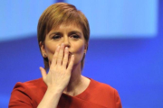 Nicola Sturgeon, en el congreso del SNP.-ANDY BUCHANAN / AFP
