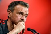 Luis Enrique en rueda de prensa antes del España-Noruega.-AFP