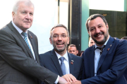 Los ministros de Interior de Alemania, Italia y Austria.-LISI NIESNER