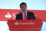 El consejero delegado del Santander, José Antonio Alonso, durante la presentación de resultados.-DAVID CASTRO